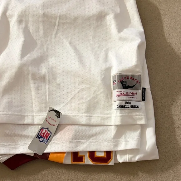 Mitchell & Ness White and Maroon Jersey